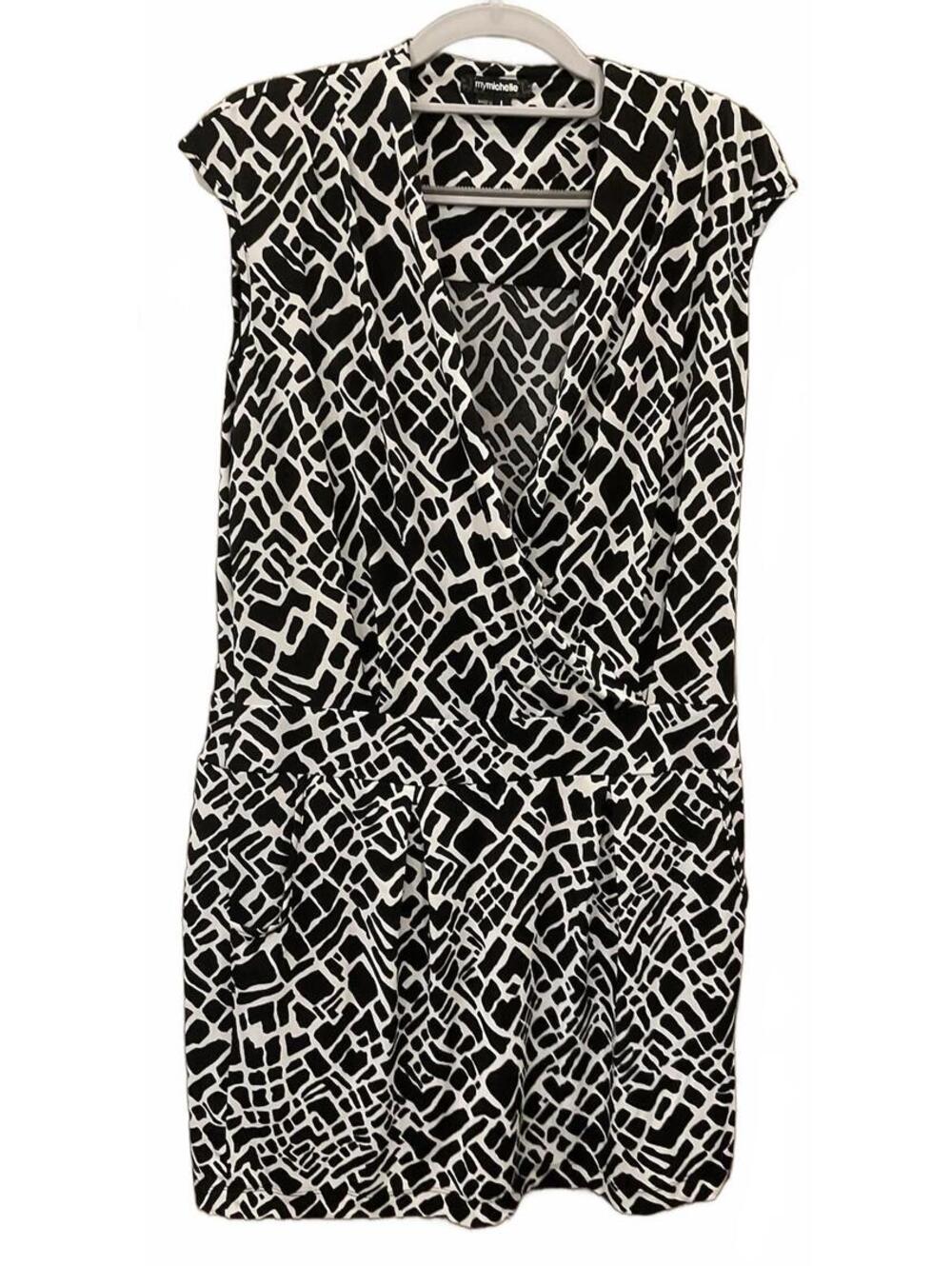 MYMICHELLE Womens Sleeveless Dress W/ Pockets Size L